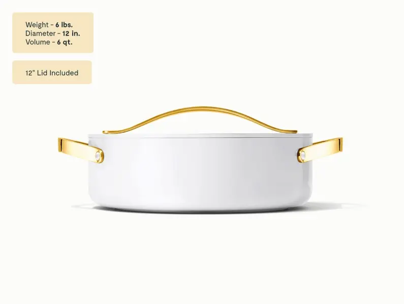 Ceramic Rondeau - White - Side
