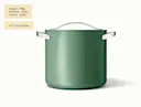 Ceramic Stock Pot - Sage - Side