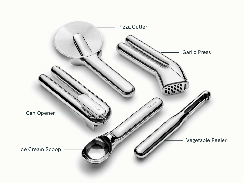 Kitchen Gadgets Set - Stainless Steel - Detail without Organizer