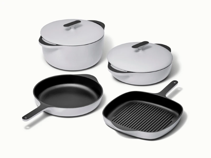 Enameled Cast Iron Set - Gray - Hero