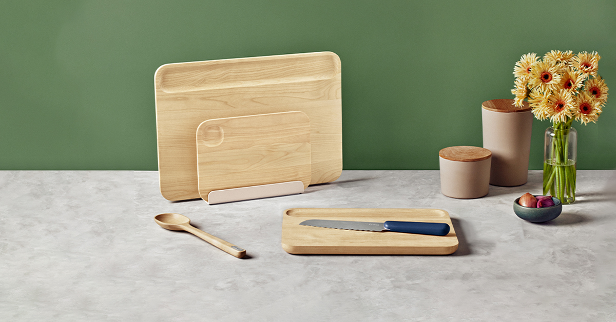 Caraway Wooden Cutting Board Set | Non-Toxic with Storage | FSC-Certified