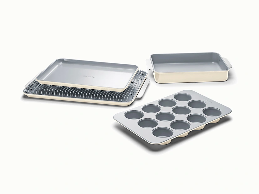 6 Piece Half Bakeware Set - Cream - Hero