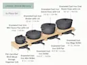 Deluxe Enameled Cast Iron Set - Charcoal - Detail