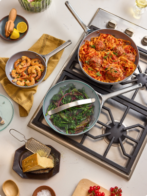 Fry Pan Trio with Glass Lids