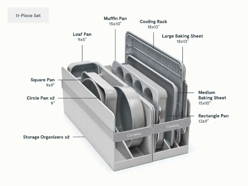 11 Piece Bakeware Set - Gray - Detail