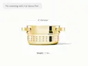 Small Steamer - Glossy Gold - Weight Dimensions