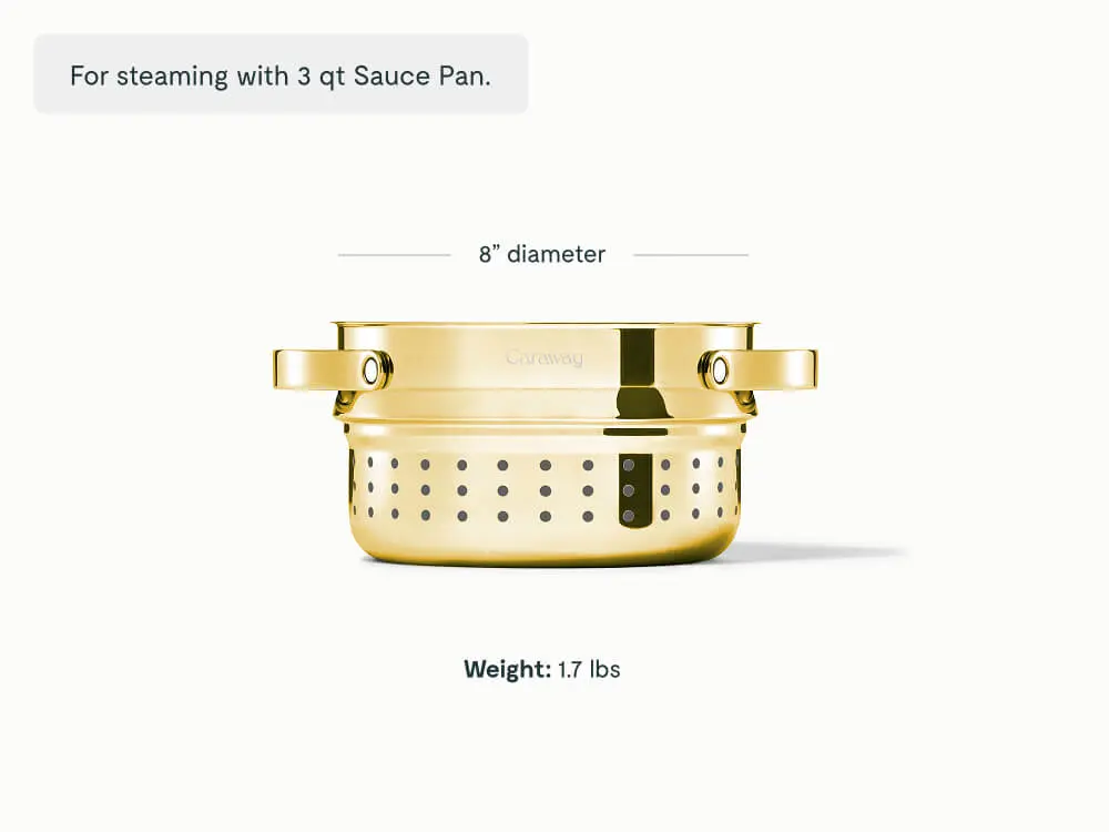 Small Steamer - Glossy Gold - Weight Dimensions