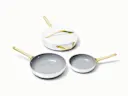 Ceramic Fry Pan Trio - White - Hero