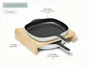 Enameled Cast Iron Skillet & Grill Pan Duo - Light Mist - Detail