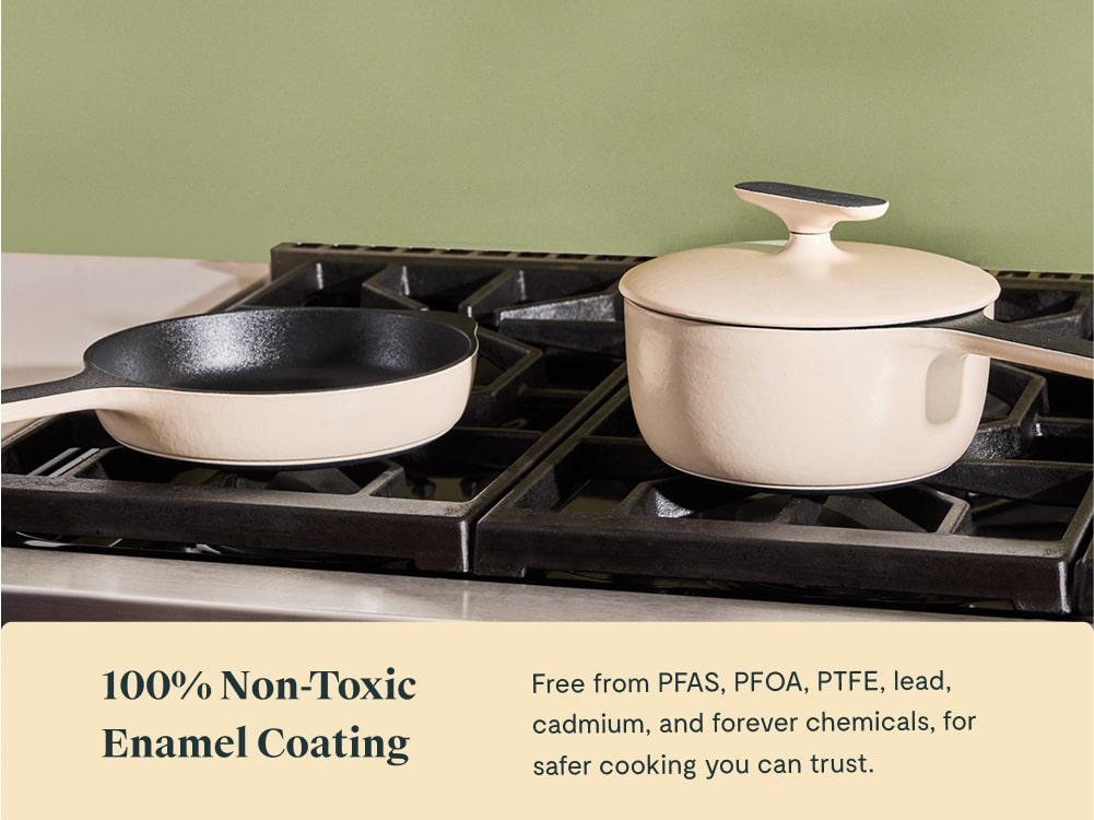 Enameled Cast Iron Mini Duo - Cream - Non-Toxic Enamel Coating