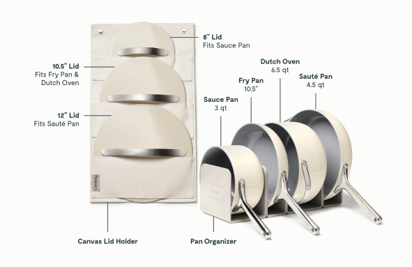 Ceramic Cookware Set - Cream - Detail