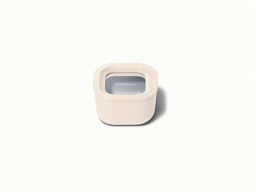 Mini Square Container | Ceramic-Coated Glass Storage | Caraway