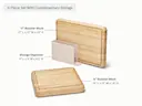 Prep & Serve Butcher Block Set - Maple - Detail