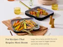 Ceramic Square Pan Duo - Black Iconics - Tablescape Lifestyle