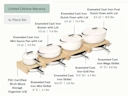 Deluxe Enameled Cast Iron Set - Cream - Detail