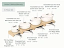 Deluxe Enameled Cast Iron Set - Cream - Detail