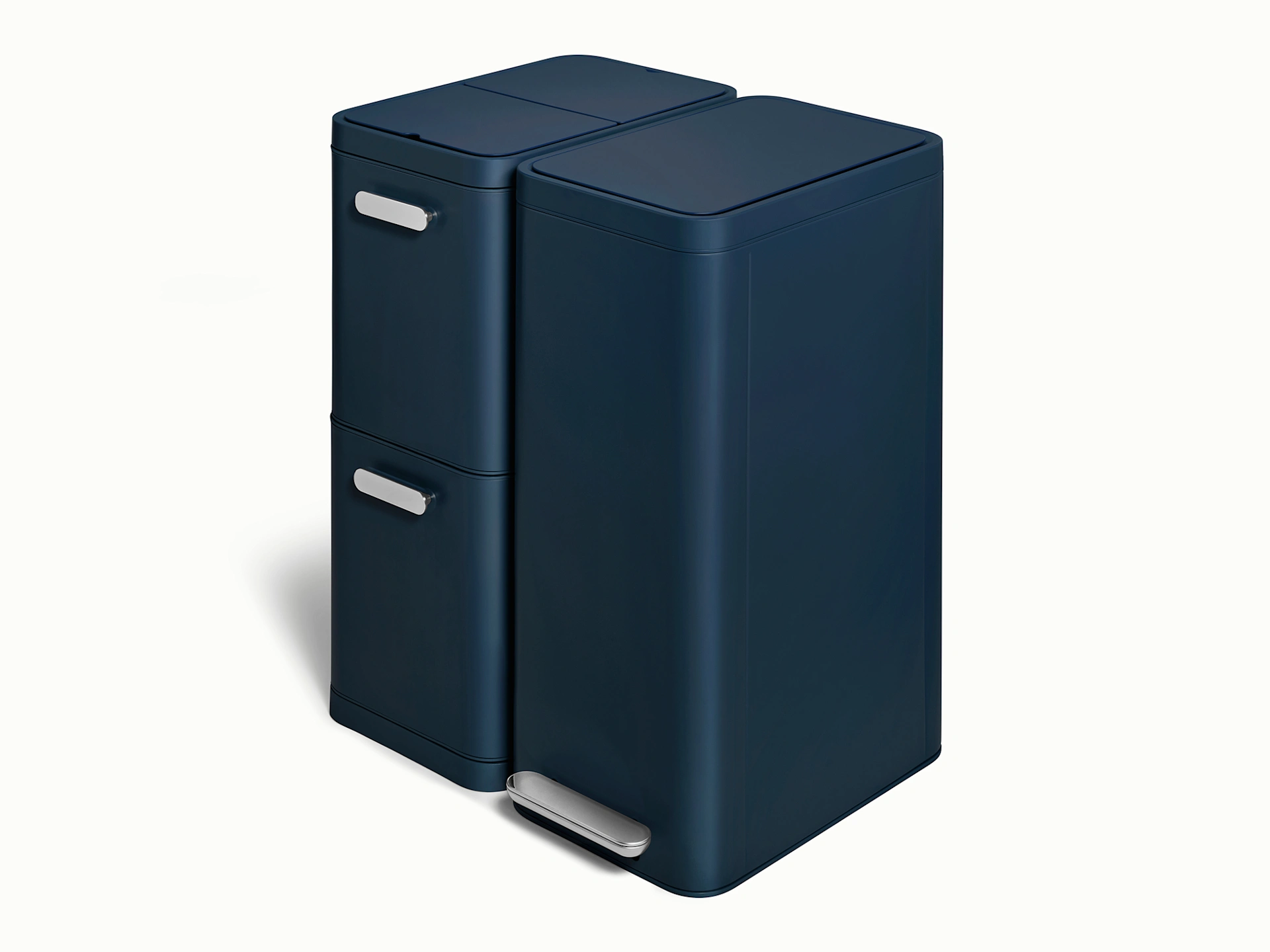 Trash and Recycling Duo Bin - Slim - Midnight - Hero