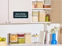 Glass Airtight Container Set - Cream - Space Saving Stackable Design