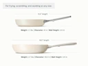 Ceramic Fry Pan Duo - Cream - Detail