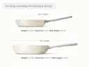 Ceramic Fry Pan Duo - Cream - Detail