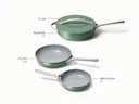 Ceramic Fry Pan Trio - Sage - Detail