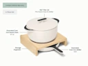 Enameled Cast Iron Skillet & Dutch Oven Duo - Cream - Detail