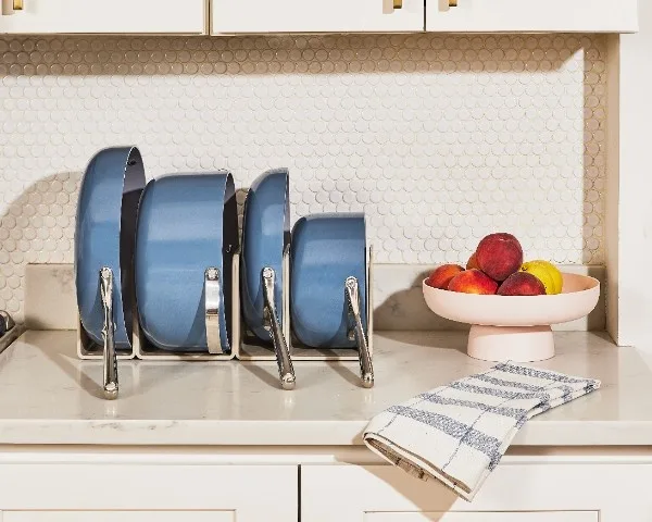 Ceramic Cookware Set - Slate - in organizer on counter