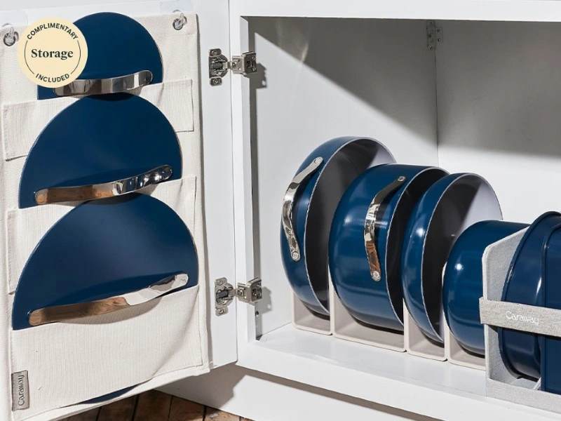 Ceramic Cookware Set - Navy - Complimentary Storage Included