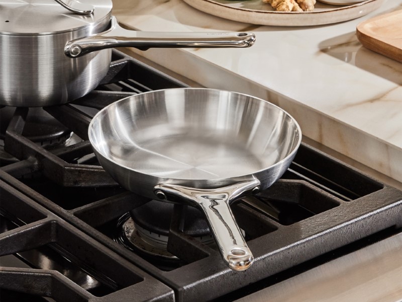 Mini Fry Pan - Stainless Steel - Lifestyle on Stovetop