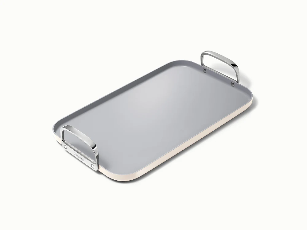 Ceramic Double Burner Griddle - Cream - Hero