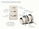 Ceramic Cookware Set - Cream - Detail