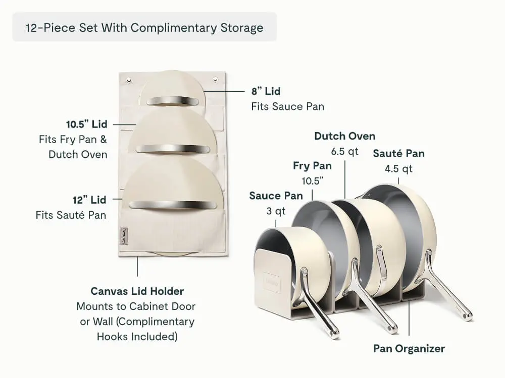 Ceramic Cookware Set - Cream - Detail