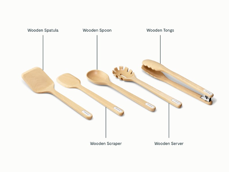 Utensil Set - Wood - Detail