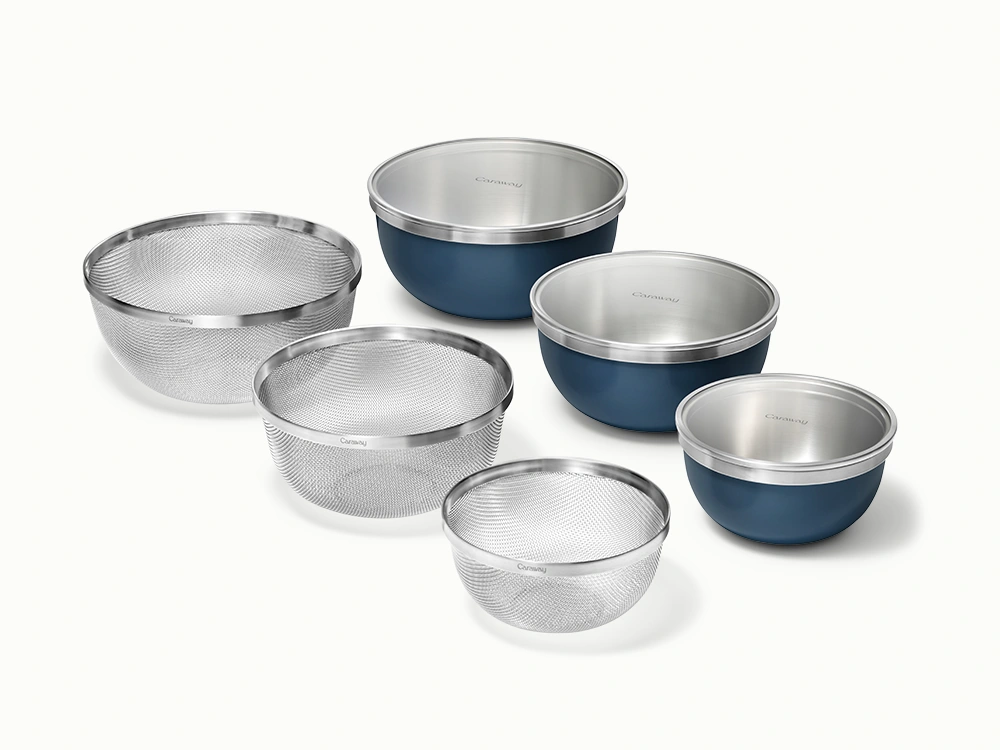 Mixing Bowl and Strainer Set - Navy - Hero