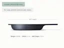 Enameled Cast Iron Large Skillet - Midnight Blue - Detail