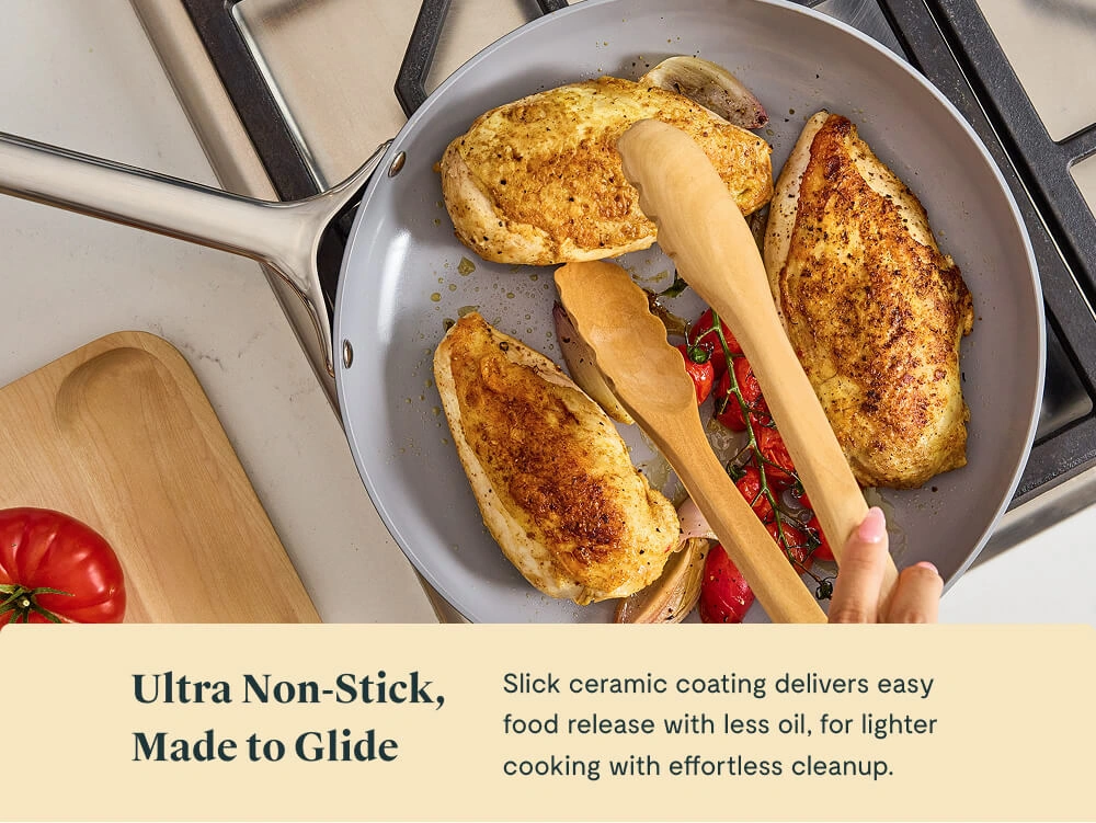 Ceramic Fry Pan - Stovetop Lifestyle - Ultra Non-Stick Made to Glide