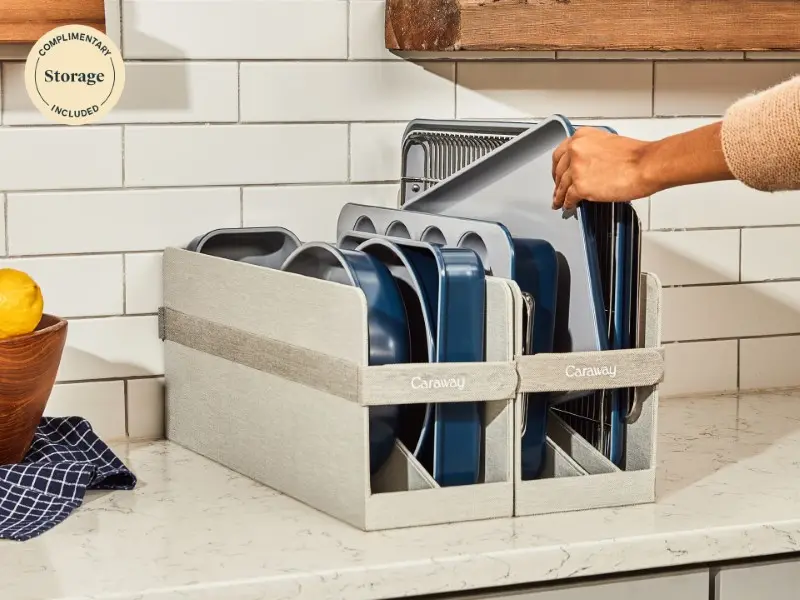 11 Piece Bakeware Set - Navy - Complimentary Storage