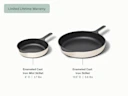 Enameled Cast Iron Skillet Duo - Cream - Detail