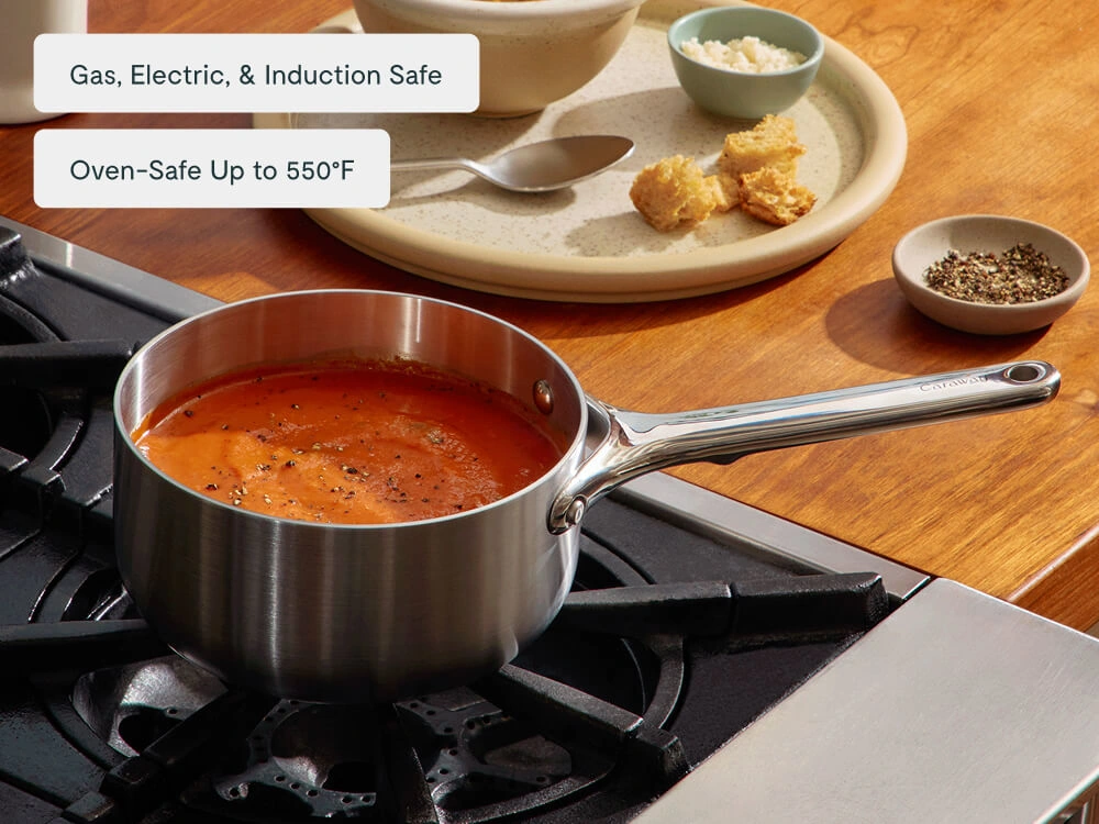 Mini Sauce Pan - Stainless Steel - Oven Safe Lifestyle