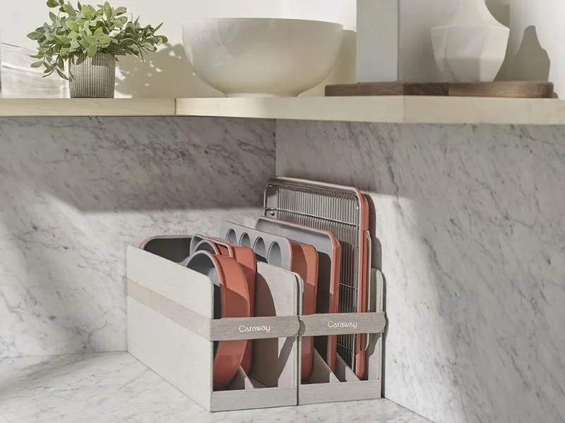 Ceramic Bakeware Set - Perracotta - On Counter with Complimentary Storage