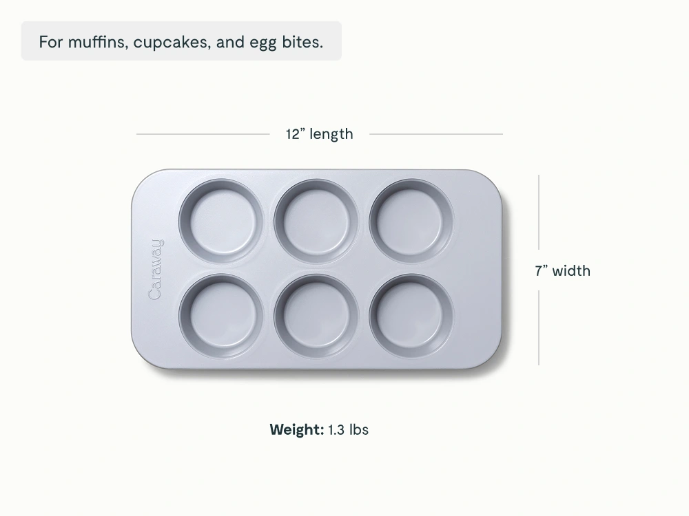 6 Cup Muffin Pan - Cream - Detail v2