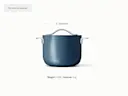 Ceramic Petite Cooker - Navy - Detail