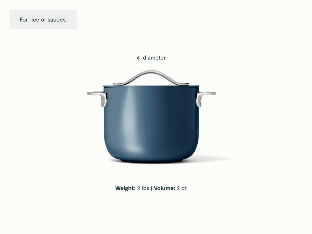 Ceramic Petite Cooker - Navy - Detail