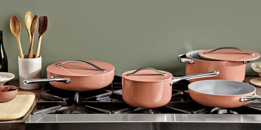 Ceramic Cookware Set - PERRACOTTA - On Stovetop