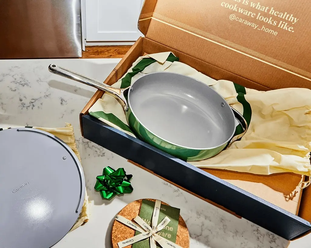 Saute Pan - Sage - in Caraway Package