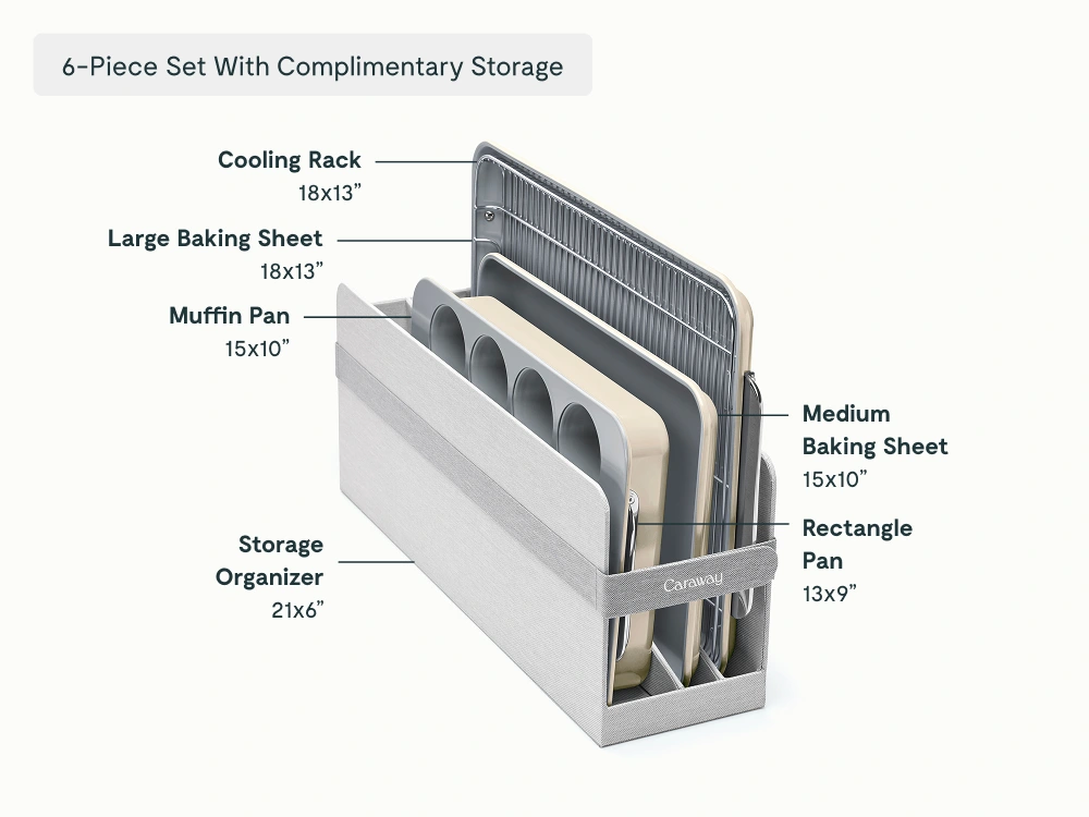 Half Bakeware Set - Cream - Detail
