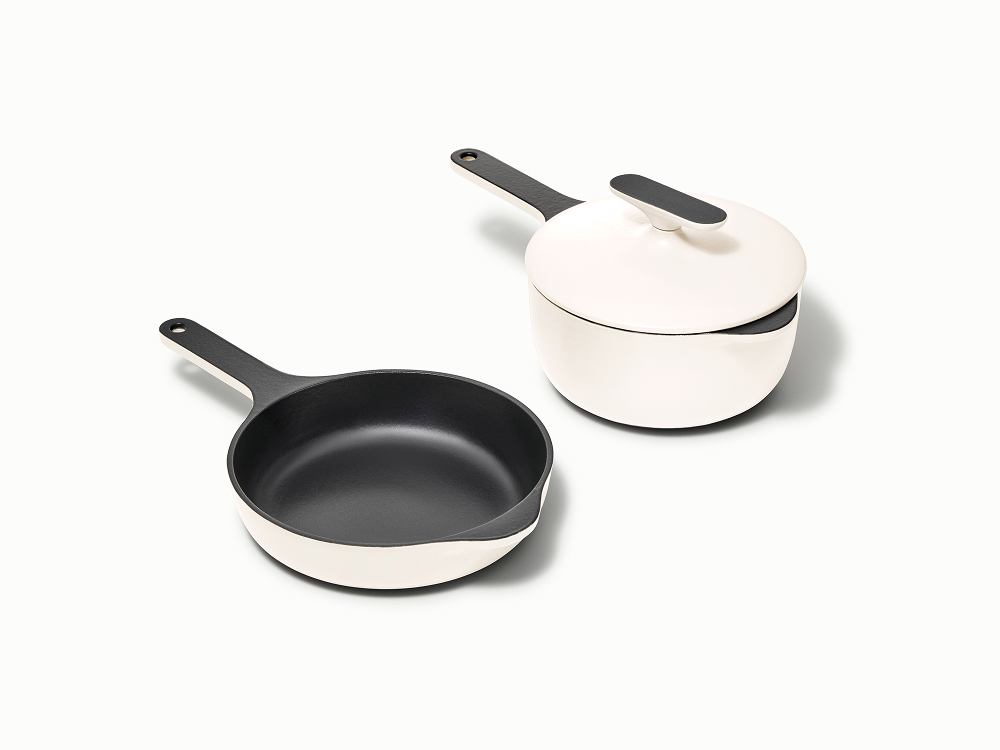 Enameled Cast Iron Minis Duo - Cream - Hero