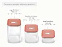 Glass Airtight Container Trio - Perracotta - Detail