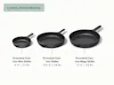 Enameled Cast Iron Skillet Trio - Charcoal - Detail