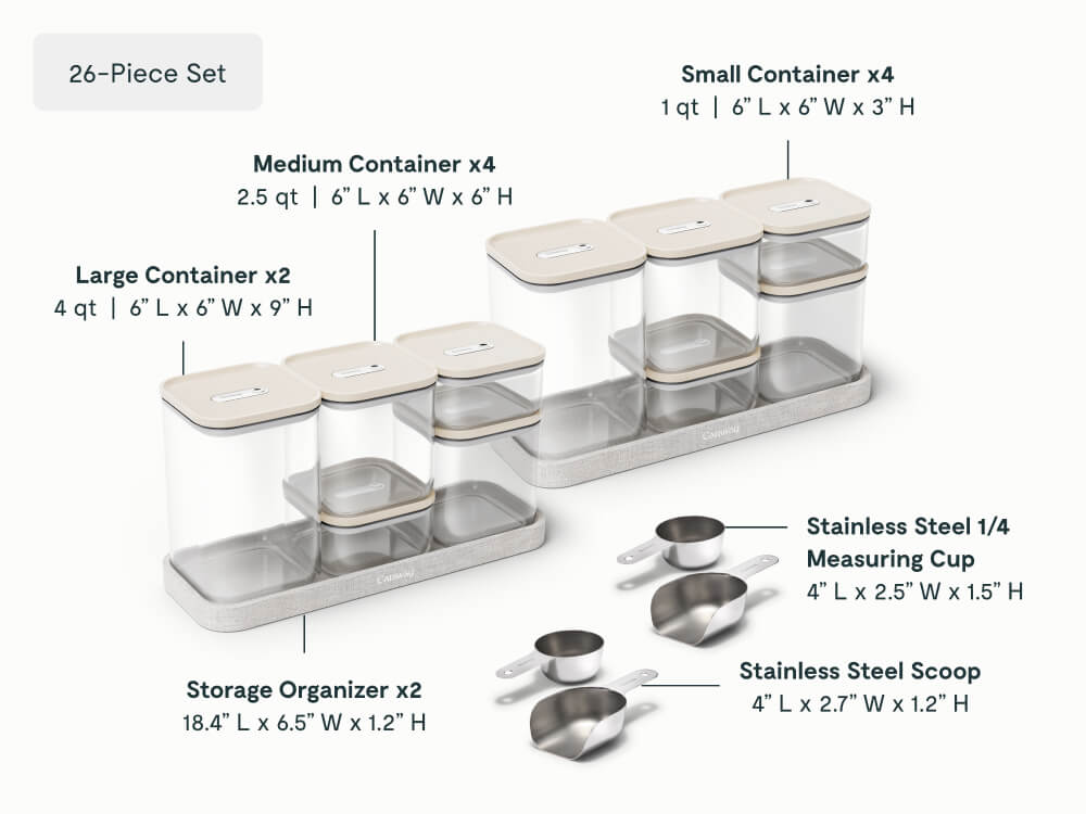 Ultimate Glass Airtight Storage Set | Non-Toxic & BPA-Free | Caraway